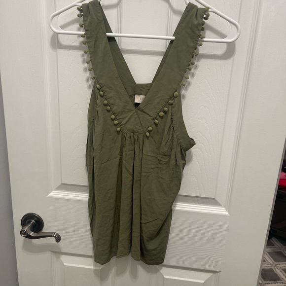 LOFT tank top, extra small green - Picture 3 of 11